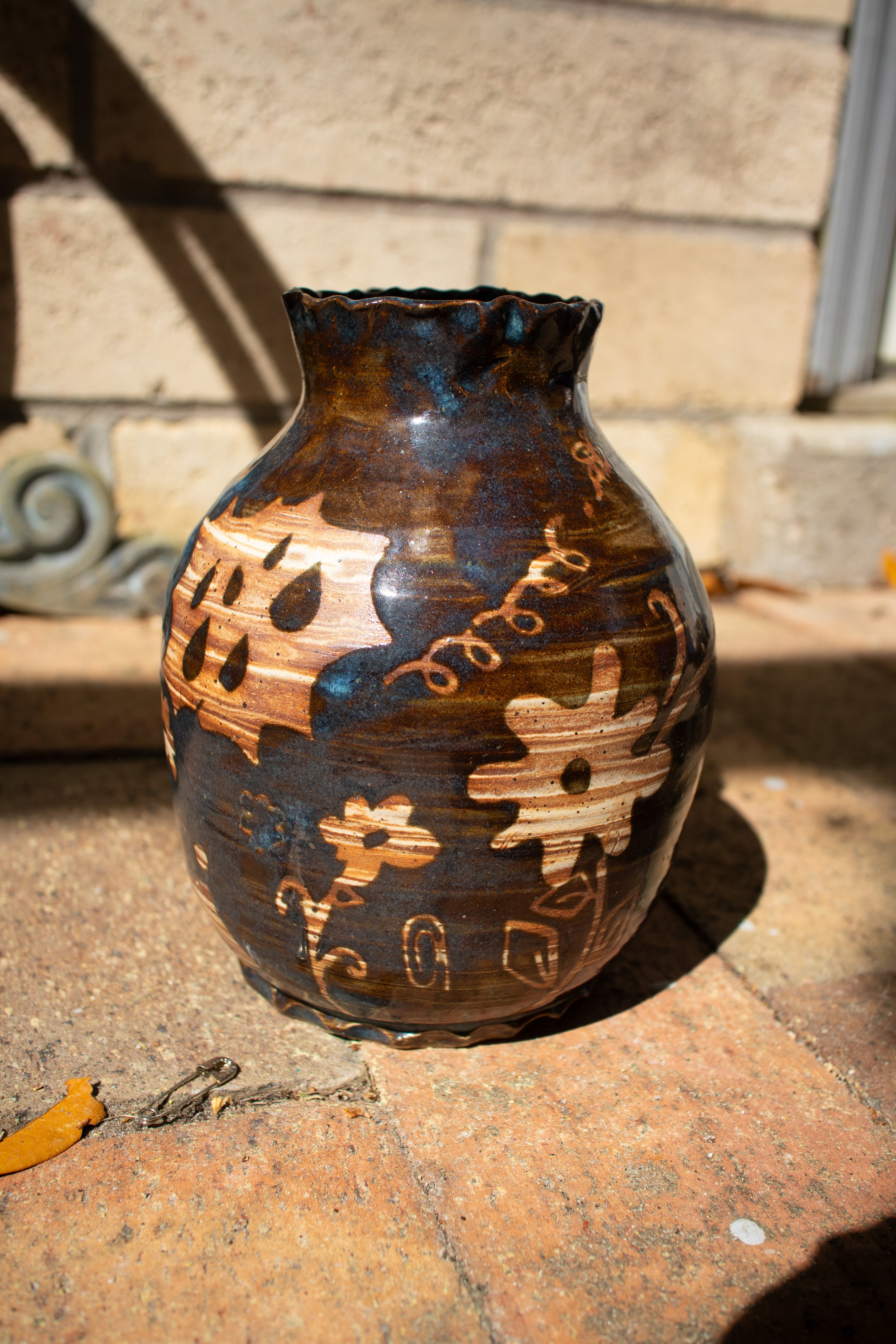 Navy Nightcrawler Jug/Vase