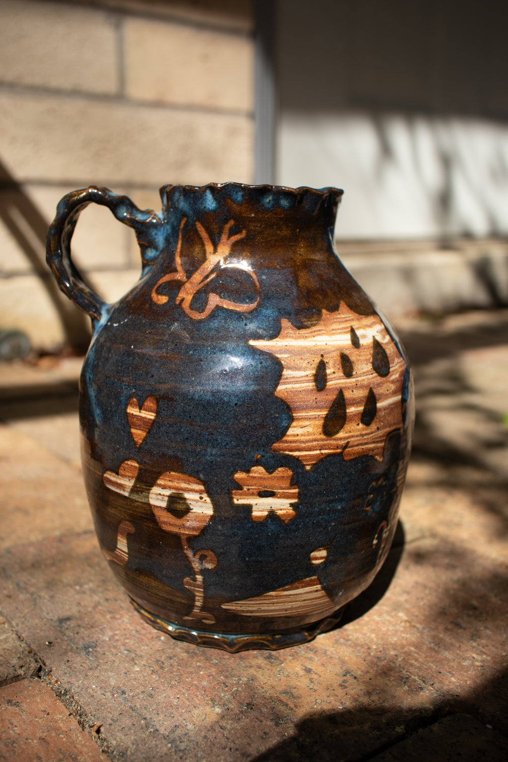 Navy Nightcrawler Jug/Vase