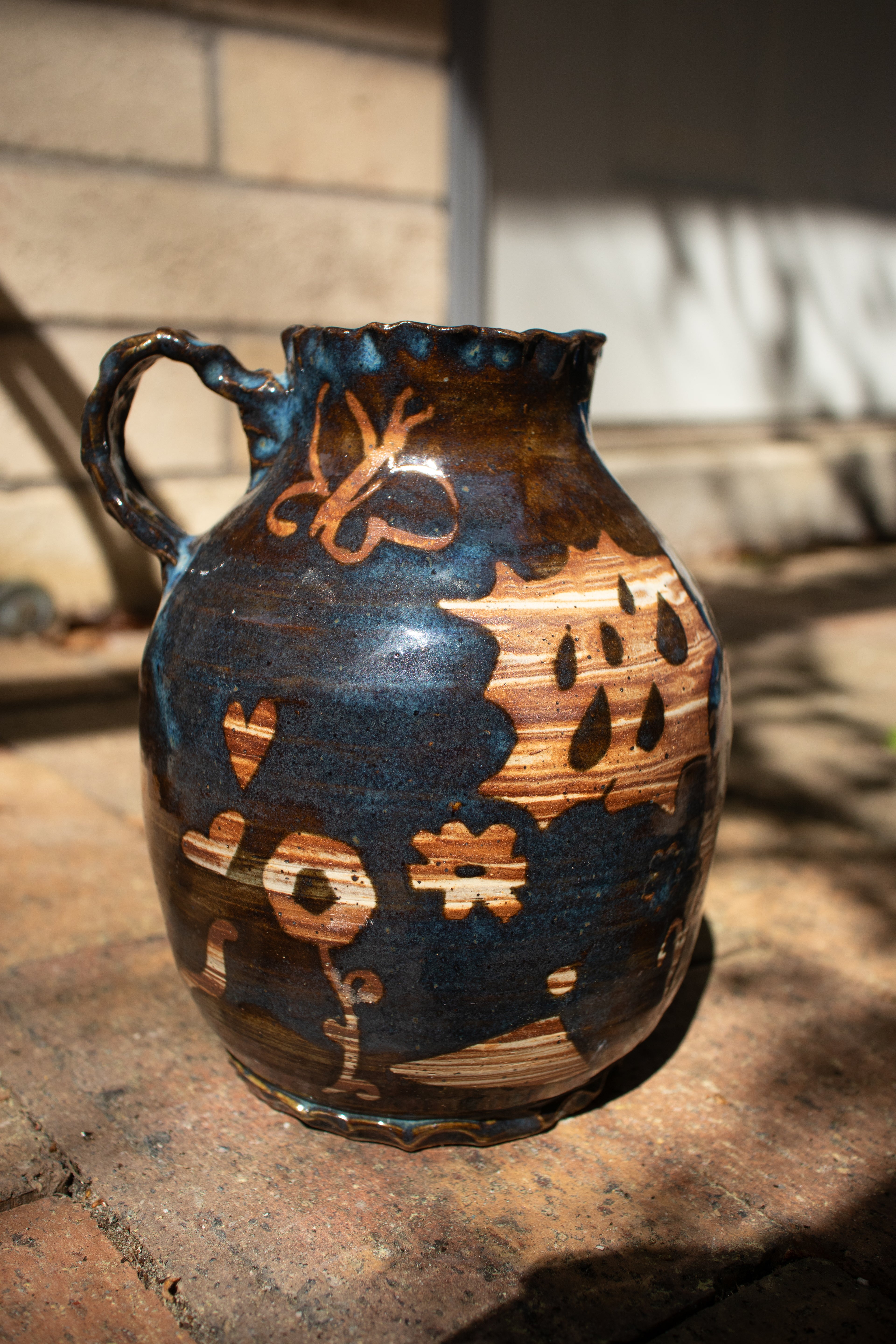 Navy Nightcrawler Jug/Vase
