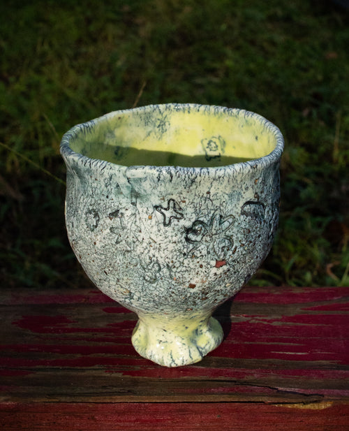 Porcelain Wine Cup with Confetti Sherds